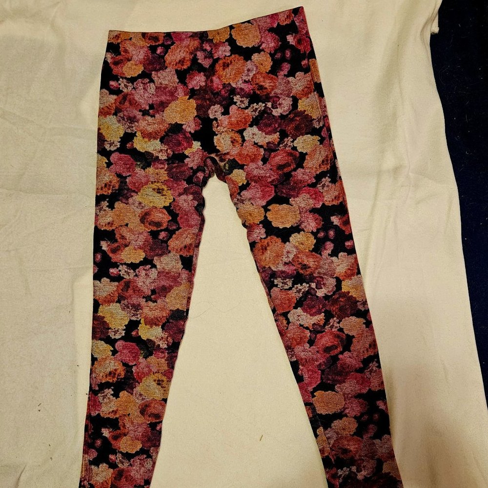 George, S/M, Colored Flower Leggings